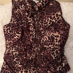 Charter Club Leopard Print Puffer Vest